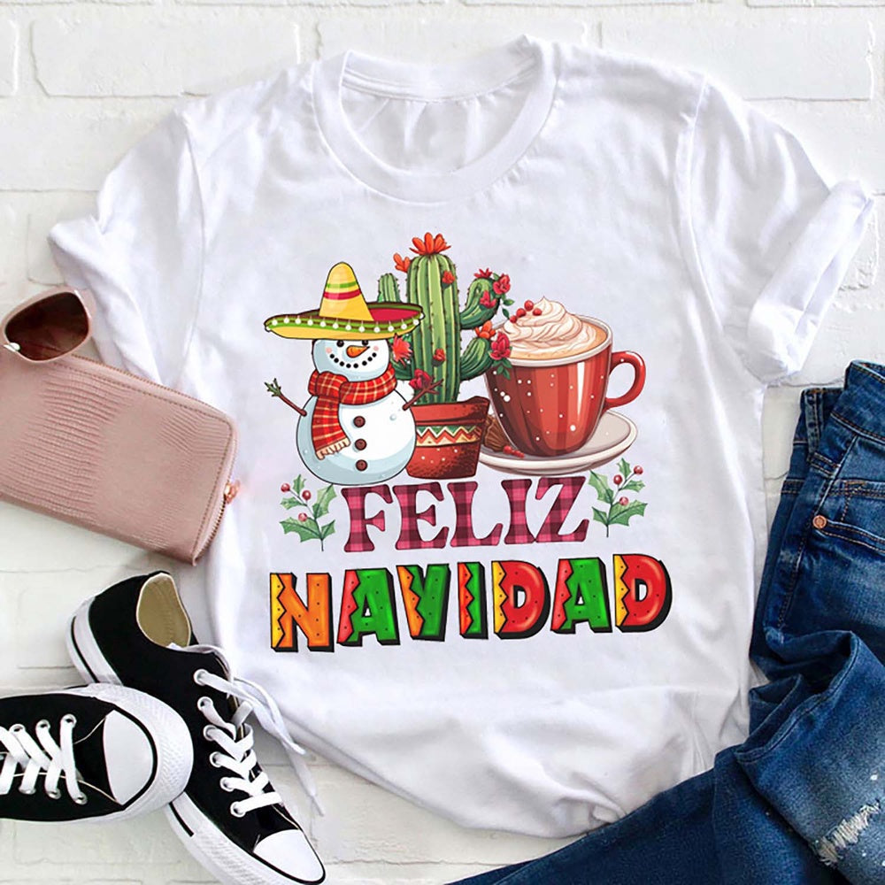 Feliz Navidad Spanish T Shirt, Merry T Shirt, Unisex Christmas Shirts