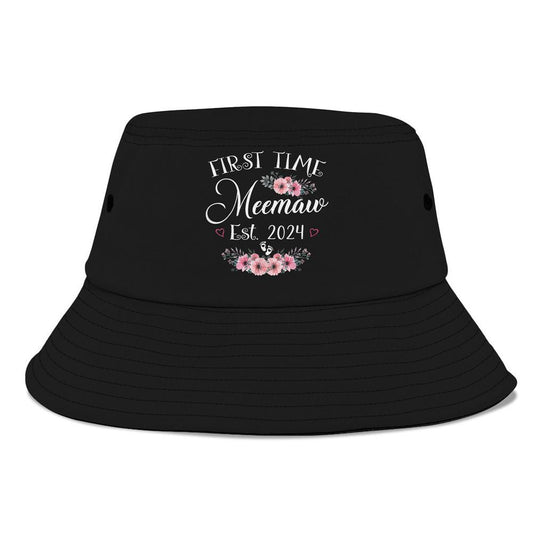 First Time Meemaw 2024 Soon To Be Mom Pregnancy Bucket Hat, Mother's Day Bucker Hat, Mother's Day Gift, Women's Sun Hats