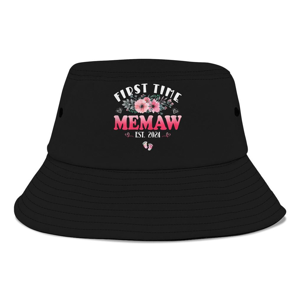 First Time Memaw 2024 Soon To Be Memaw Bucket Hat, Mother's Day Bucker Hat, Mother's Day Gift, Women's Sun Hats
