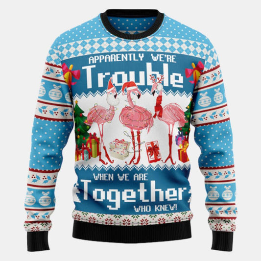 Flamingo Together Ugly Sweater - Christmas sweater gift