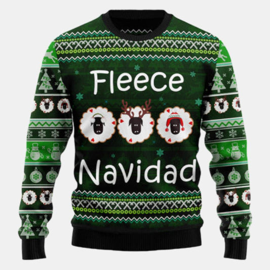 Fleece Navidad Ugly Sweater - Christmas sweater gift