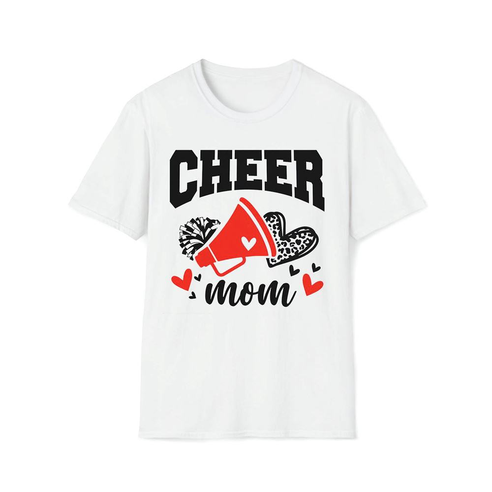 Football Leopard Print Heart Premium T Shirt, Mother's Day Premium T Shirt, Mom Shirt