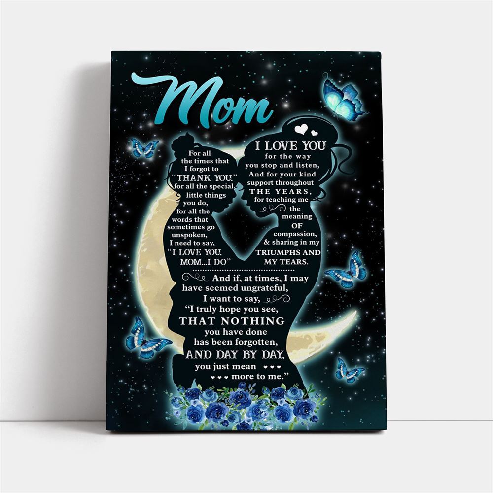 For All The Times Daughter To Mom Canvas, Mother's Day Canvas Art, Gift For Mom, Birthday Gift, Mother's Day Wall Art