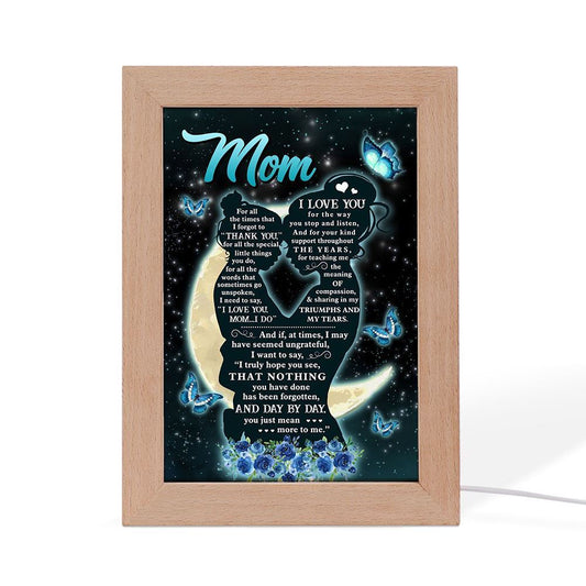 For All The Times Daughter To Mom Frame Lamp, Mother's Day Night Light, Best Mom Ever, Gift For Mom