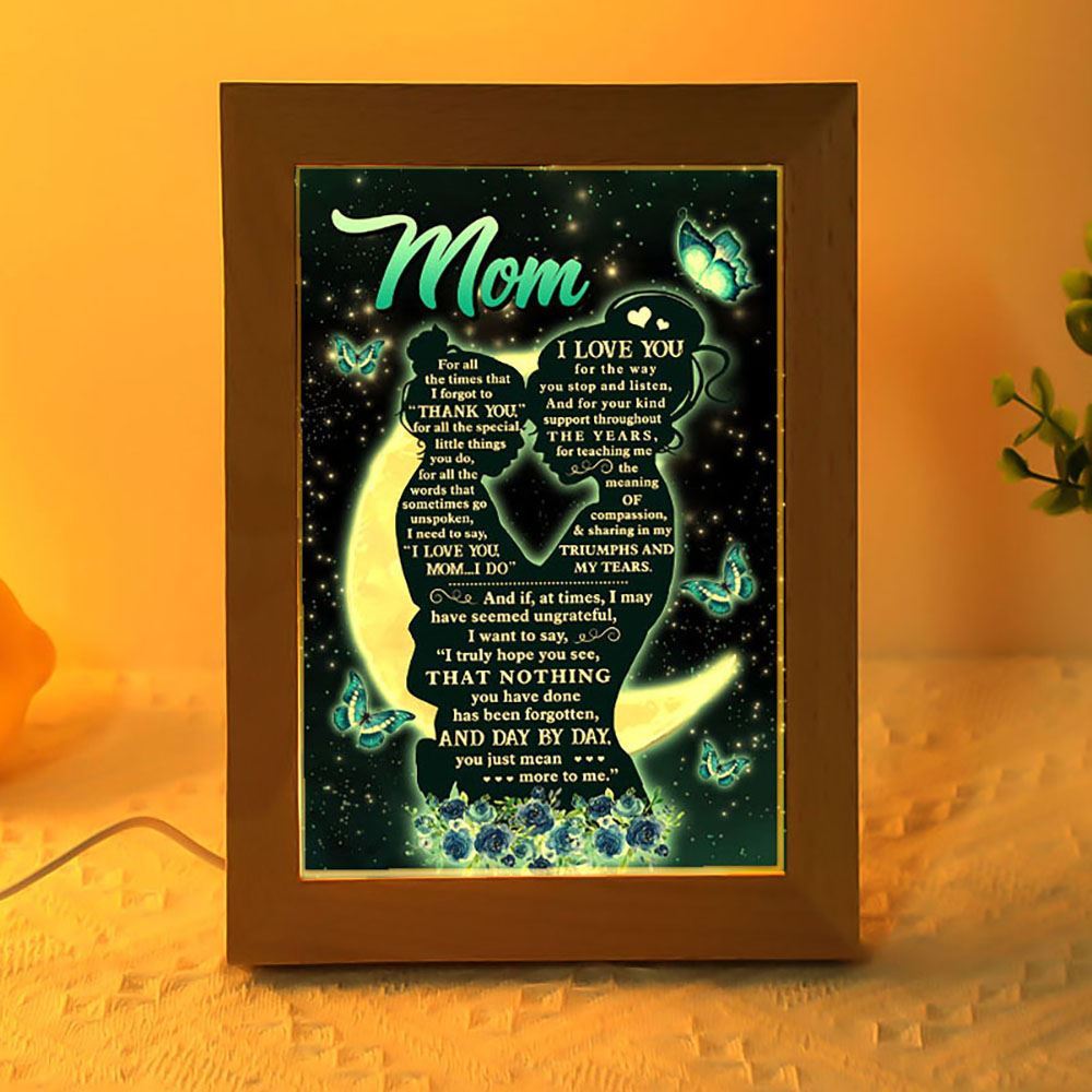 For All The Times Daughter To Mom Frame Lamp, Mother's Day Night Light, Best Mom Ever, Gift For Mom