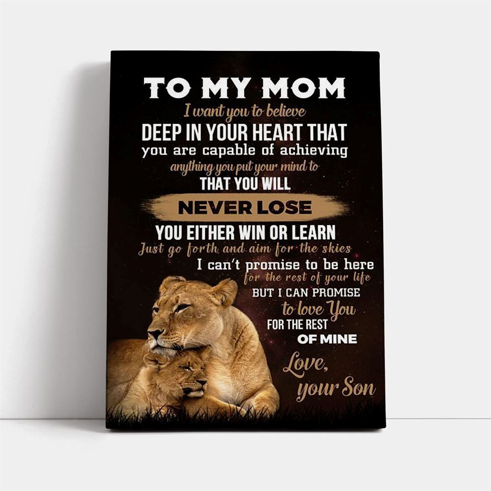 For The Rest Of Mine Canvas, Mother's Day Canvas Art, Gift For Mom, Birthday Gift, Mother's Day Wall Art