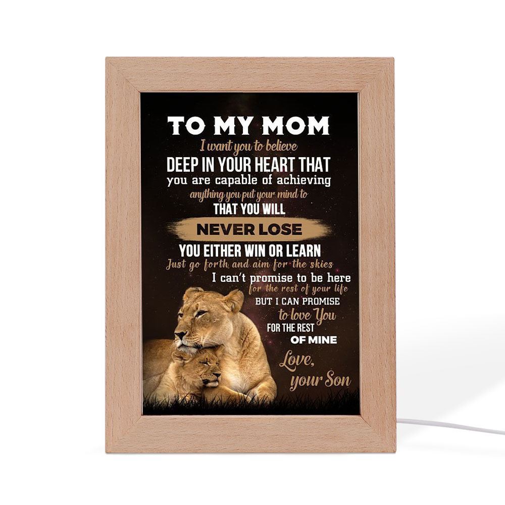 For The Rest Of Mine Frame Lamp, Mother's Day Night Light, Best Mom Ever, Gift For Mom