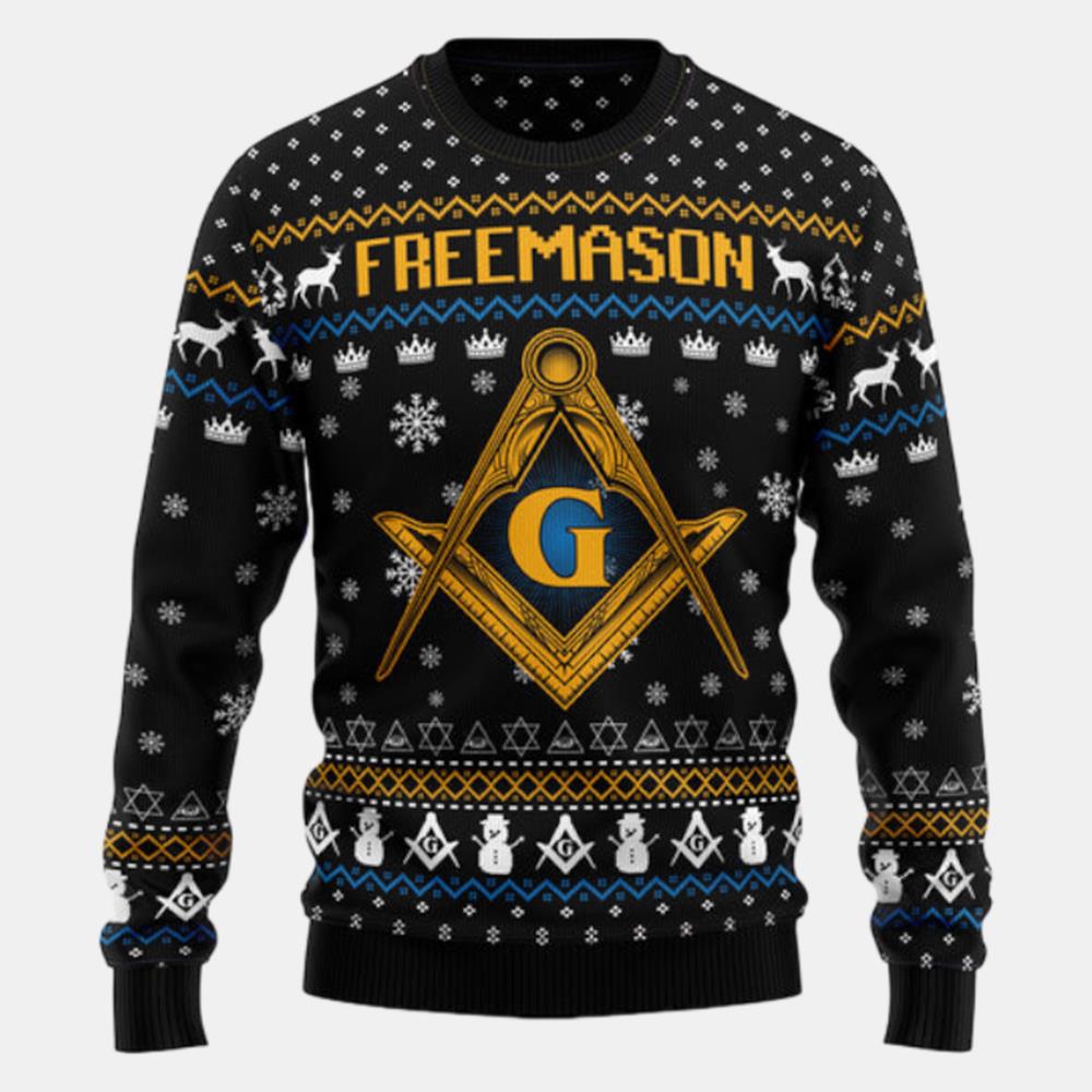 Freemason Ugly Sweater - Christmas sweater gift