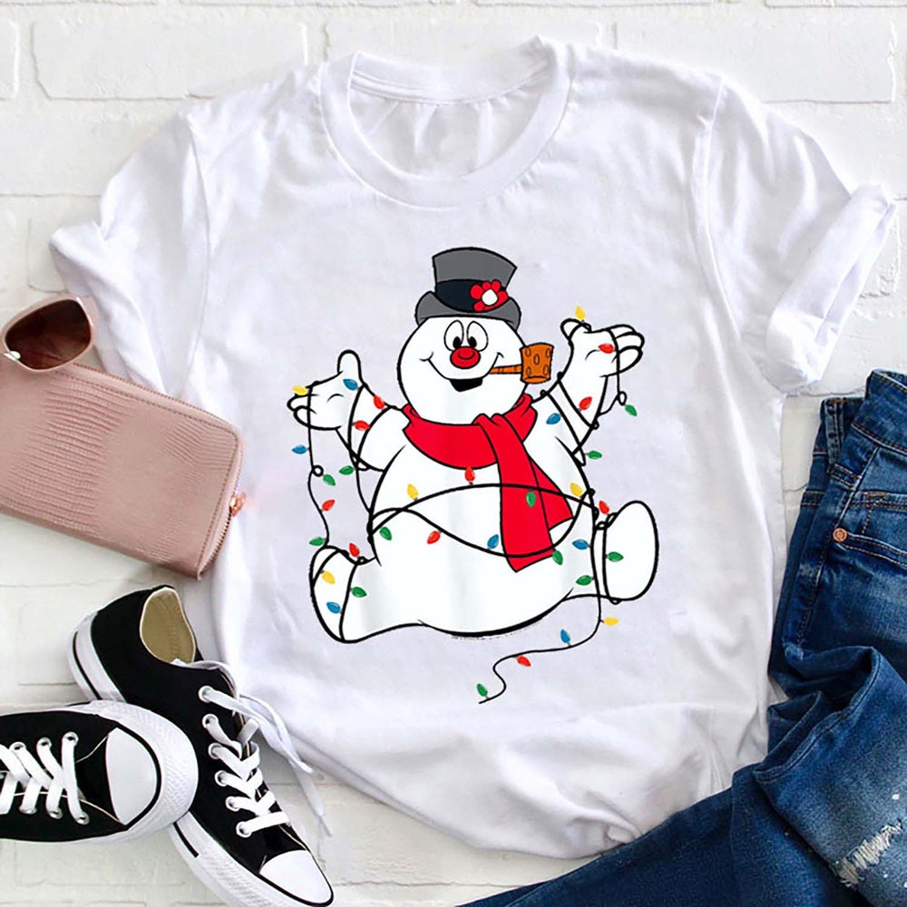 Frosty The Snowman Christmas Lights T Shirt, Merry T Shirt, Unisex Christmas Shirts