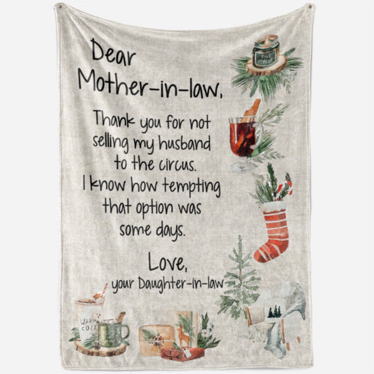 Funny Blanket Christmas Gift Ideas For Mother In Law Blanket, Christmas Blanket