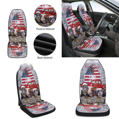 Funny Cows At Christmas. Be Merry And Bright Cars Seat Cover, Christmas Car Seat Covers, Car Decor Gift
