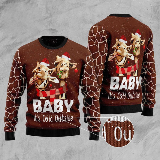 Funny Giraffe Ugly Christmas Sweater, Funny Xmas Sweater, Sweater Xmas