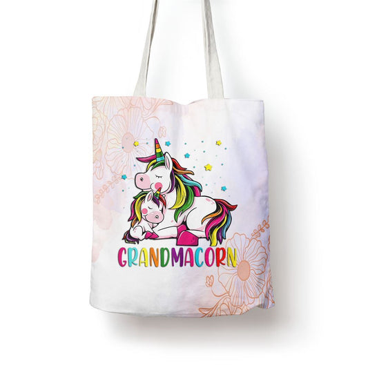 Funny Grandmacorn Unicorn Costume Grandma Mom Mothers Day Tote Bag, Women Tote Bag, Canvas Tote Bag, Printed Tote Bag