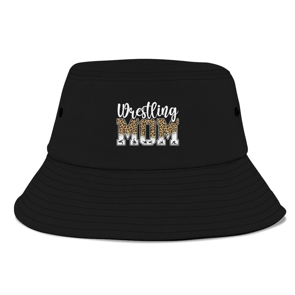 Funny Leopard Wrestling Mom Women Wrestler Bucket Hat, Mother's Day Bucker Hat, Mother's Day Gift, Women's Sun Hats