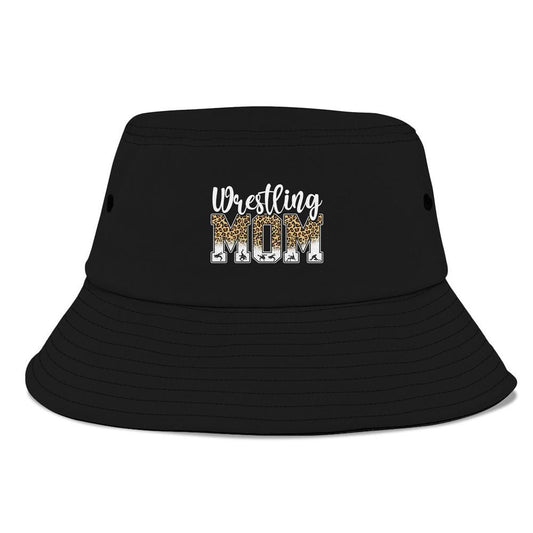 Funny Leopard Wrestling Mom Women Wrestler Bucket Hat, Mother's Day Bucker Hat, Mother's Day Gift, Women's Sun Hats
