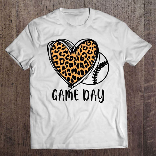 Game Day Baseball Life Softball Life Leopard Mother's Day Mom T Shirt, Mother's Day Shirt, Shirt For Mom, Mom Shirt
