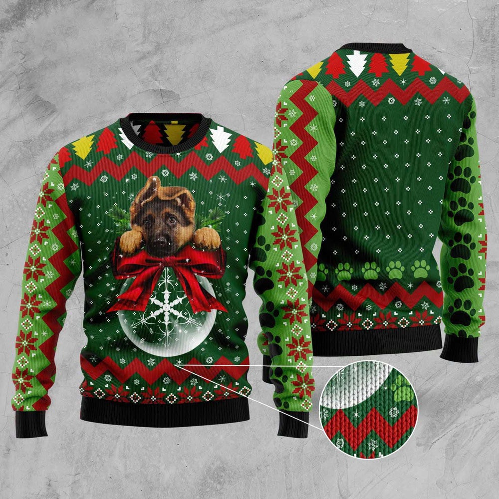 German Shepherd Christmas Ugly Christmas Sweater, Funny Xmas Sweater, Sweater Xmas