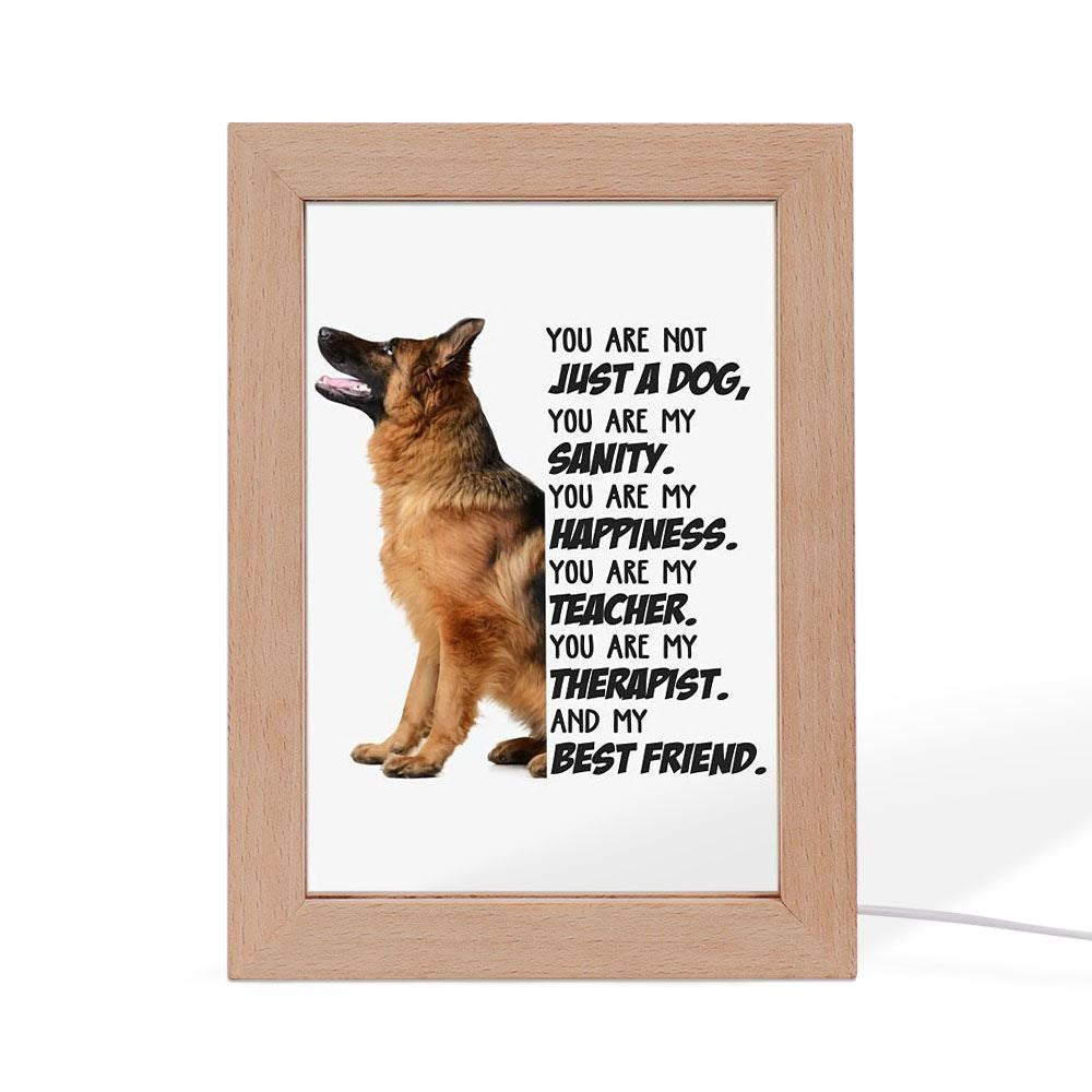 German Shepherd My Best Friend Gift For Dog Mom Frame Lamp, Mother's Day Night Light, Best Mom Ever, Gift For Mom