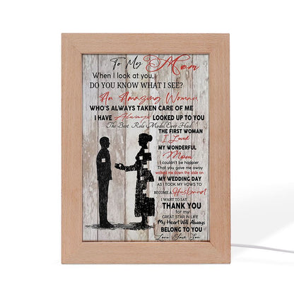 Gift For Mom - From Love Your Son Vertical Frame Lamp, Mother's Day Night Light, Best Mom Ever, Gift For Mom