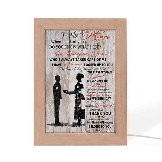Gift For Mom - From Love Your Son Vertical Frame Lamp, Mother's Day Night Light, Best Mom Ever, Gift For Mom