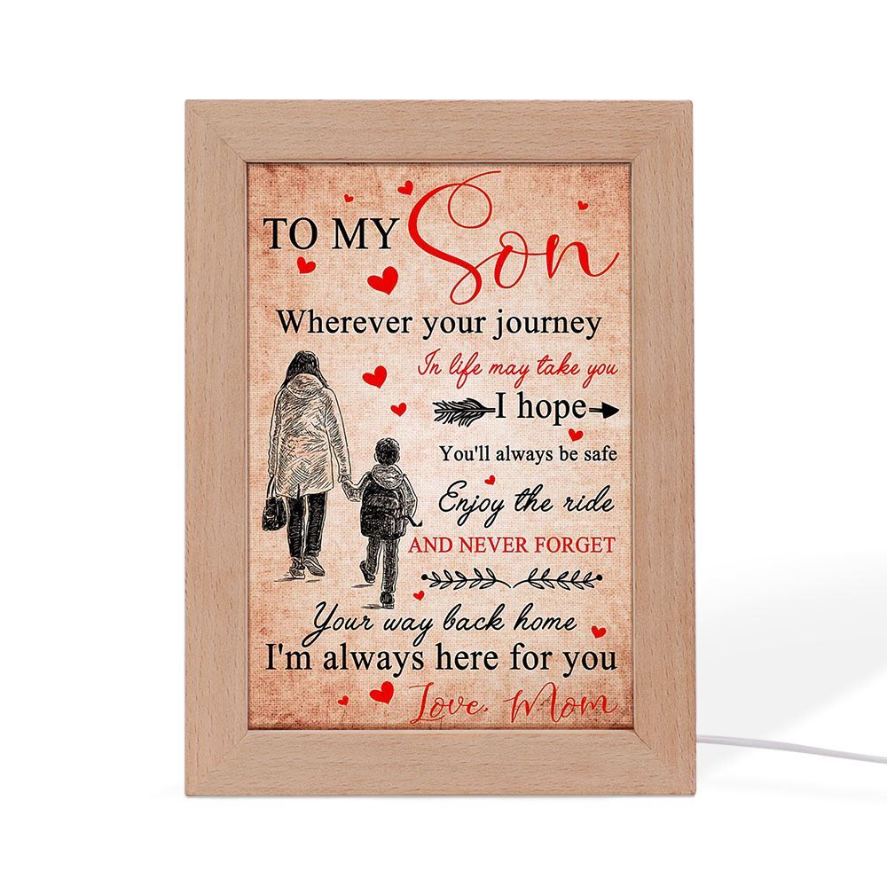 Gift For Son - From Love Your Mom Vertical Frame Lamp, Mother's Day Night Light, Best Mom Ever, Gift For Mom