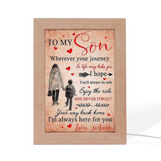 Gift For Son - From Love Your Mom Vertical Frame Lamp, Mother's Day Night Light, Best Mom Ever, Gift For Mom