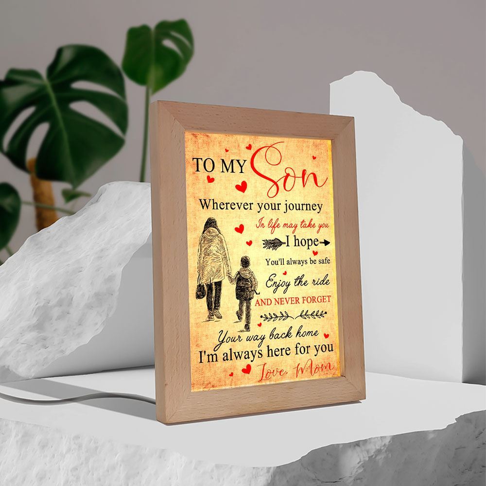 Gift For Son - From Love Your Mom Vertical Frame Lamp, Mother's Day Night Light, Best Mom Ever, Gift For Mom