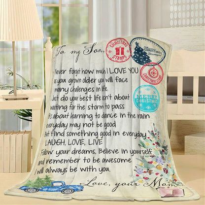 Gifts For Sons From Mothers, Blanket Mother And Son Gifts, I Love You Blanket, Christmas Blanket