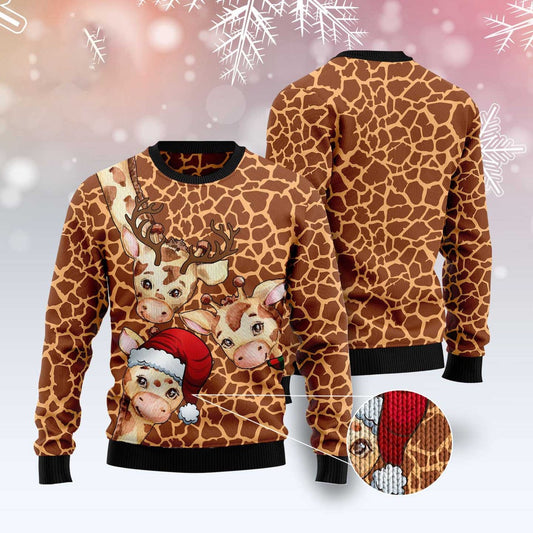 Giraffe Funny Ugly Christmas Sweater, Funny Xmas Sweater, Sweater Xmas