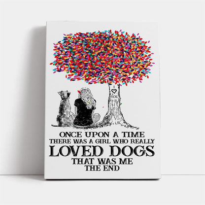 Girl Loved Dogs Canvas, Mother's Day Canvas Art, Gift For Mom, Birthday Gift, Mother's Day Wall Art