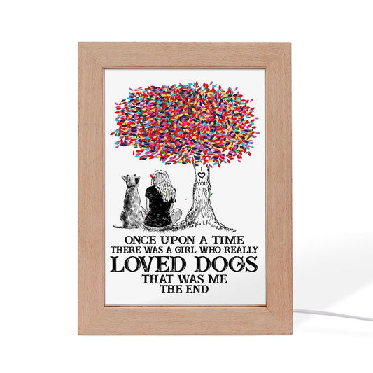 Girl Loved Dogs Frame Lamp, Mother's Day Night Light, Best Mom Ever, Gift For Mom
