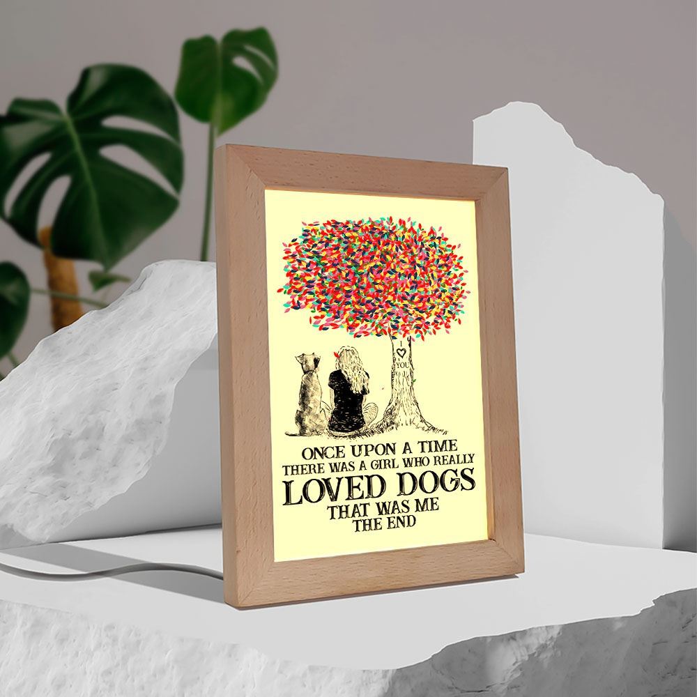 Girl Loved Dogs Frame Lamp, Mother's Day Night Light, Best Mom Ever, Gift For Mom