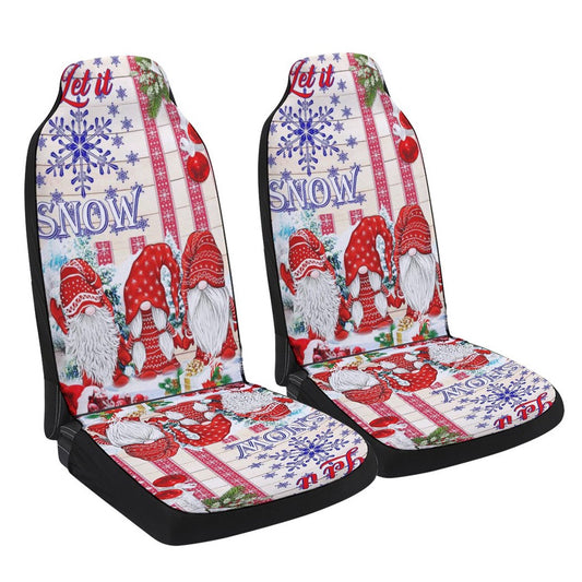 Gnomes Let It Snow Christmas Cars Seat Cover, Christmas Car Seat Covers, Car Decor Gift