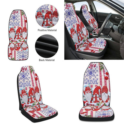 Gnomes Let It Snow Christmas Cars Seat Cover, Christmas Car Seat Covers, Car Decor Gift
