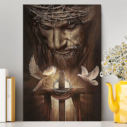 God And Doves Canvas Wall Art - Christian Wall Canvas - Religious Canvas Prints
