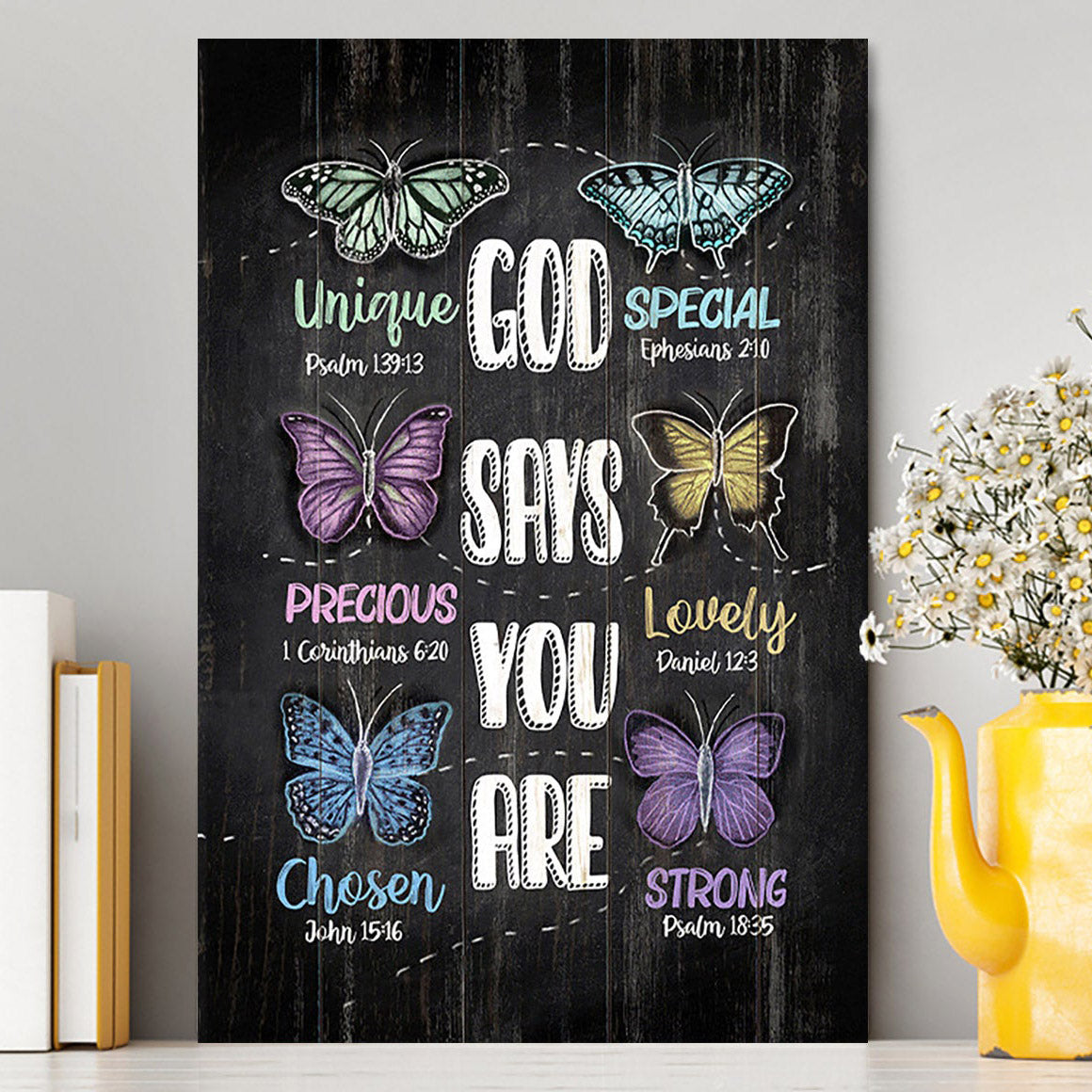God Says You Are Canvas Wall Art - Bible Verse Canvas Art - Inspirational Art - Christian Home Decor