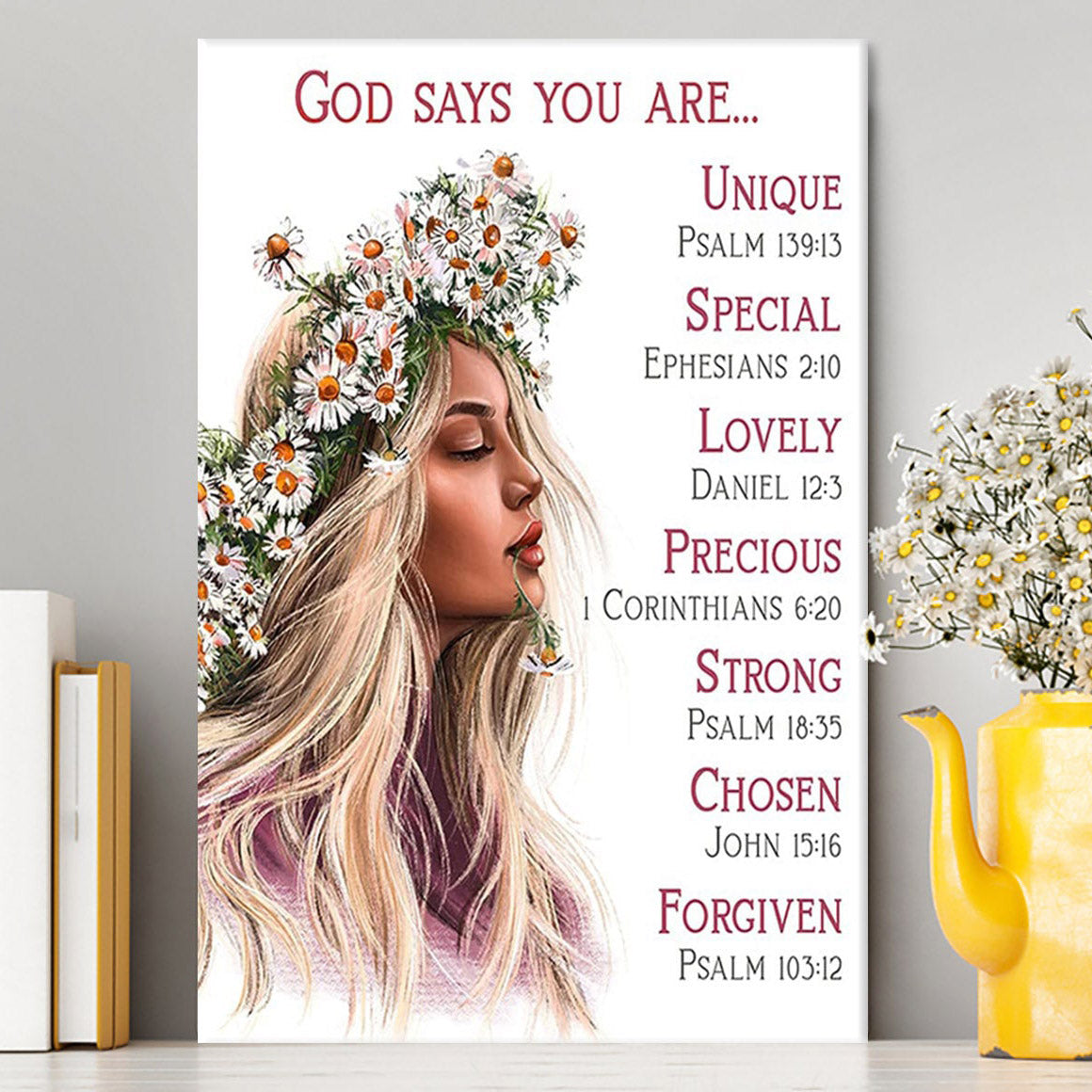 God Says You Are Wall Art - Catholic Christian Gifts For Women