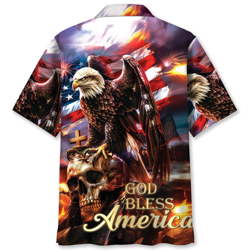 God Bless America New Arrival Hawaiian Shirt, Funny Hawaiian Shirt, Usa Hawaiian Shirt, Vintage Hawaiian Shirts