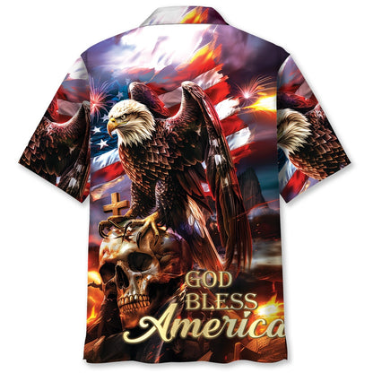 God Bless America New Arrival Hawaiian Shirt, Funny Hawaiian Shirt, Usa Hawaiian Shirt, Vintage Hawaiian Shirts