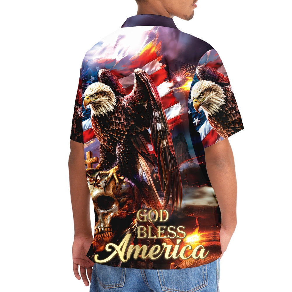 God Bless America New Arrival Hawaiian Shirt, Funny Hawaiian Shirt, Usa Hawaiian Shirt, Vintage Hawaiian Shirts