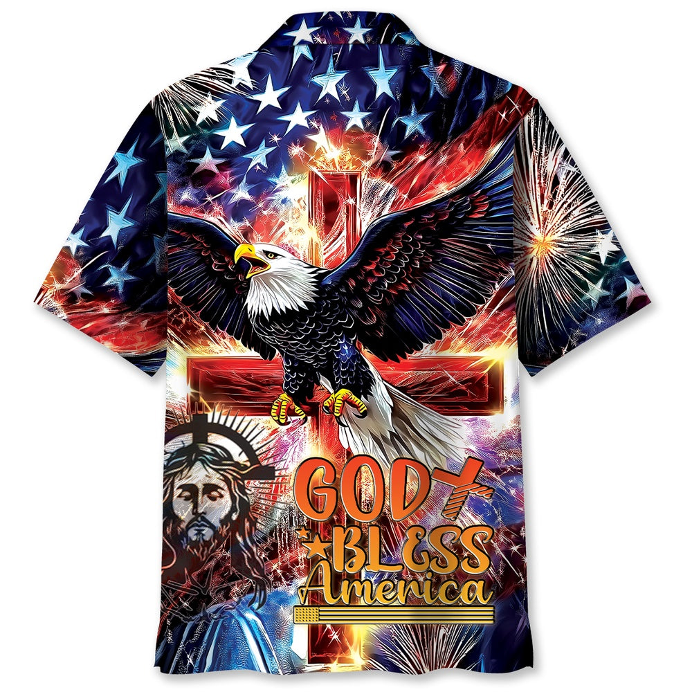 God Bless America Summer Vibes Hawaiian Shirt, Funny Hawaiian Shirt, Usa Hawaiian Shirt, Vintage Hawaiian Shirts