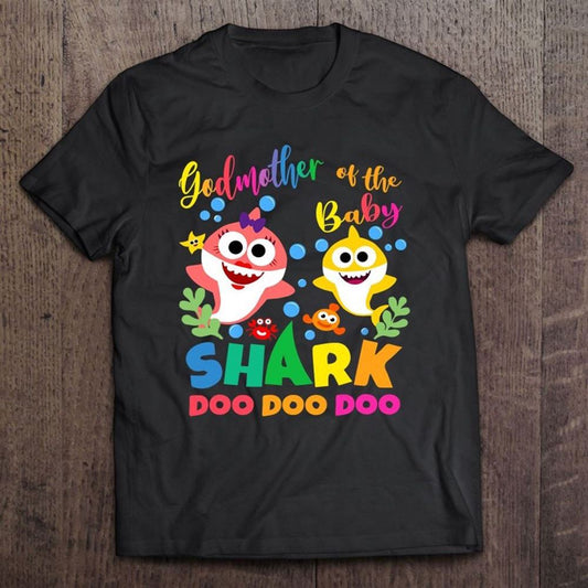 Godmother Of The Baby Shark Godmother Shark T Shirt, Mother's Day Shirt, Shirt For Mom, Mom Shirt
