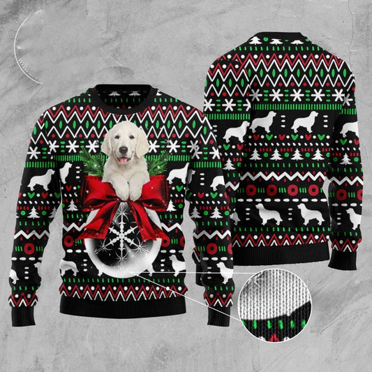 Golden Retriever Xmas Ball Ugly Christmas Sweater, Funny Xmas Sweater, Sweater Xmas