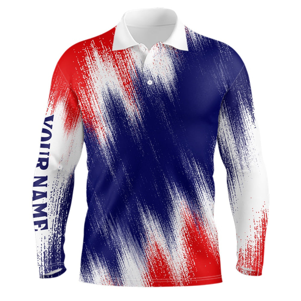 Golf Polo Shirts, American Flag Mens Golf Polo Shirts Custom Patriotic Golf Shirts For Men Golfing Gifts, Custom Golf Shirts