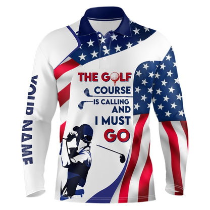 Golf Polo Shirts, American Flag Mens Golf Polo Shirts, Custom Patriotic Golf Shirts For Mens, Custom Golf Shirts