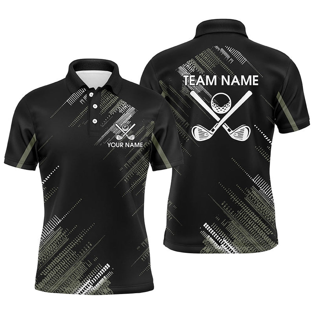 Golf Polo Shirts, Black Mens Golf Polo Shirts Custom Golf Clubs Team Golf Shirts, Gifts For The Golfer, Custom Golf Shirts