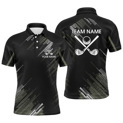 Golf Polo Shirts, Black Mens Golf Polo Shirts Custom Golf Clubs Team Golf Shirts, Gifts For The Golfer, Custom Golf Shirts