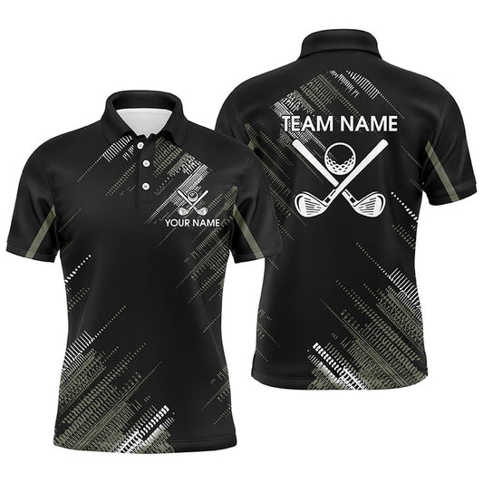 Golf Polo Shirts, Black Mens Golf Polo Shirts Custom Golf Clubs Team Golf Shirts, Gifts For The Golfer, Custom Golf Shirts