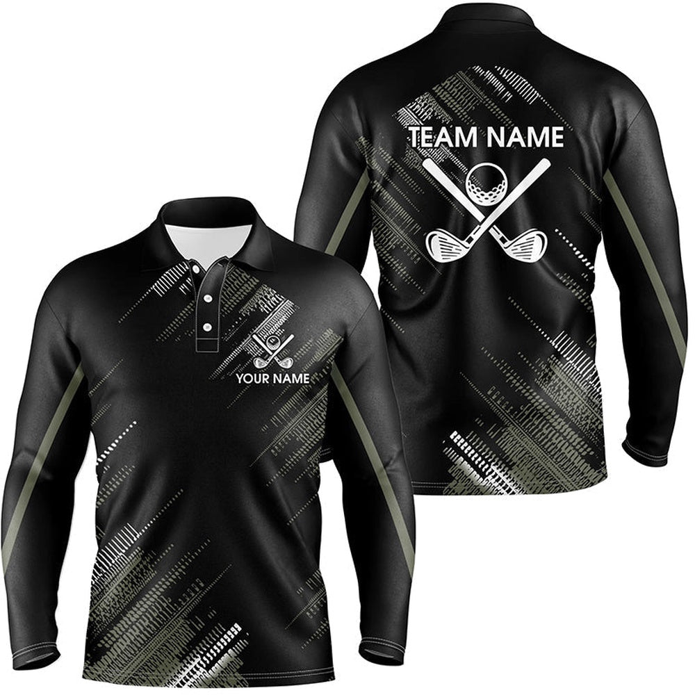 Golf Polo Shirts, Black Mens Golf Polo Shirts Custom Golf Clubs Team Golf Shirts, Gifts For The Golfer, Custom Golf Shirts