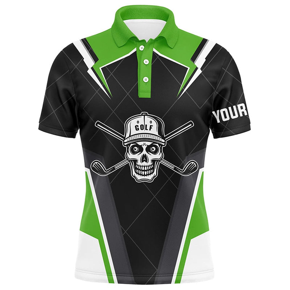 Golf Polo Shirts, Black Mens Golf Polo Shirts Custom Golf Skull Shirt For Mens, Golf Attire For Mens Green, Custom Golf Shirts